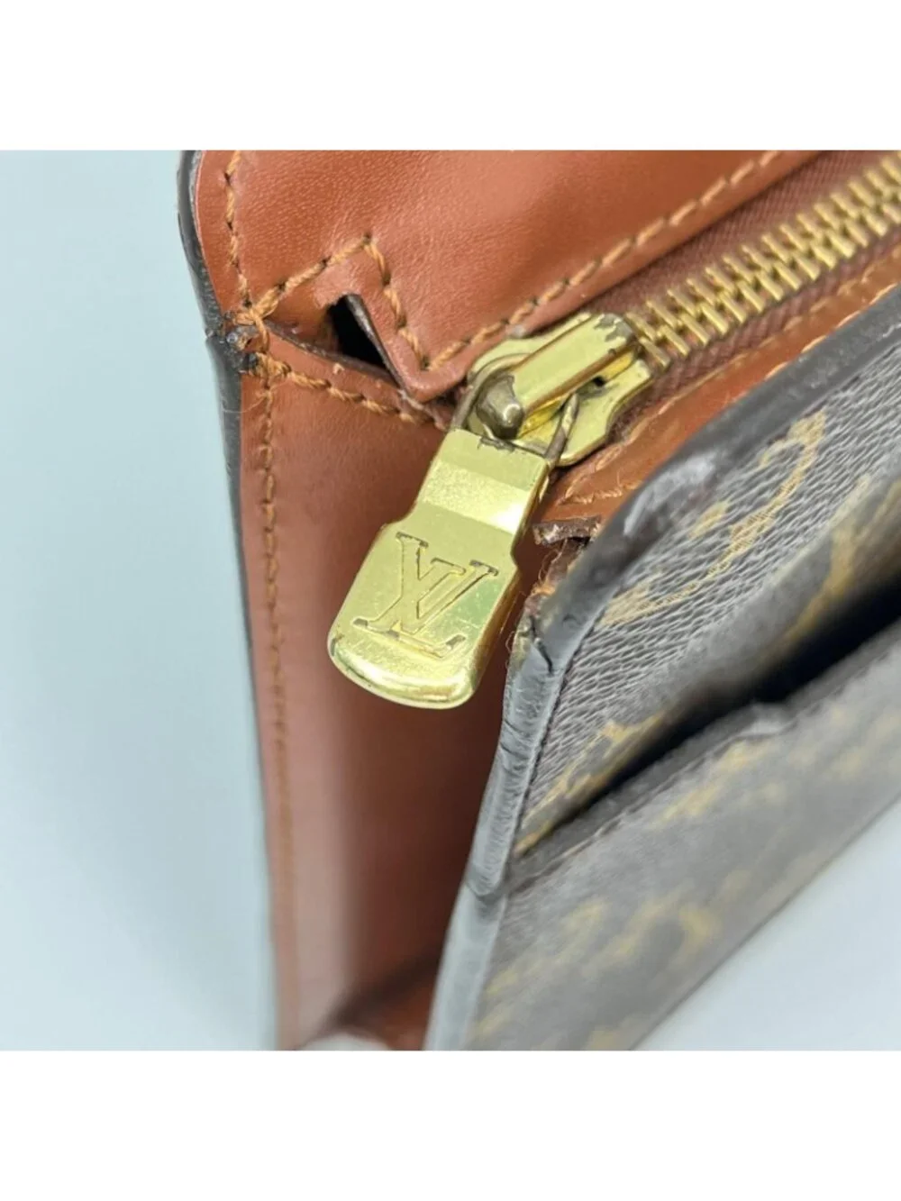 Louis Vuitton Monogram Pochette Homme Second Bag Brown